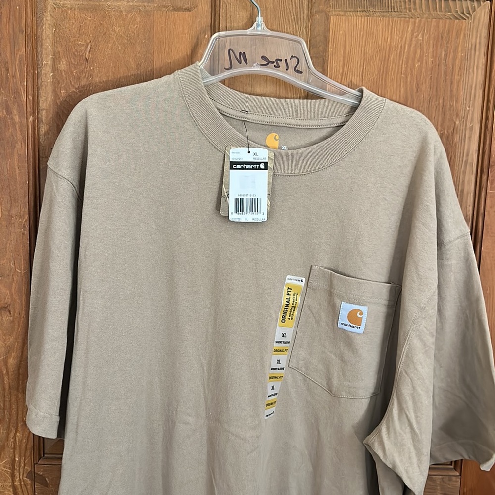 Carhartt Men’s Original Fit Short Sleeve T Shirt Size XL Tan NWT - Picture 3 of 10